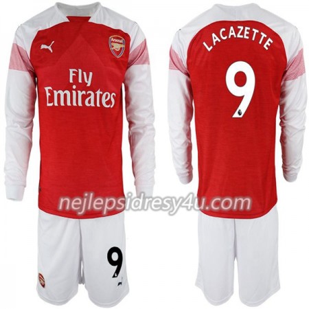 Fotbalový Dres Arsenal Alexandre Lacazette 9 Dětské Domácí 2018/19 Dlouhý Rukáv